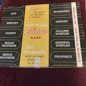 Vintage books of the Bible game.